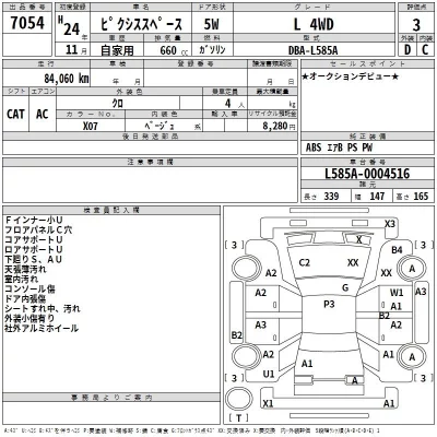 Toyota PIXIS SPACE  с аукциона в Японии