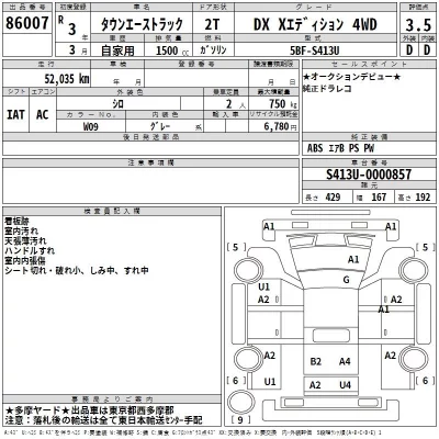 Toyota TOWN ACE TRUCK  с аукциона в Японии