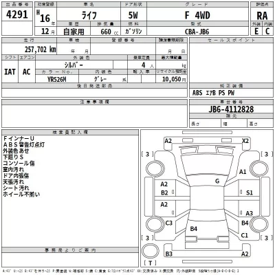 Honda LIFE  с аукциона в Японии