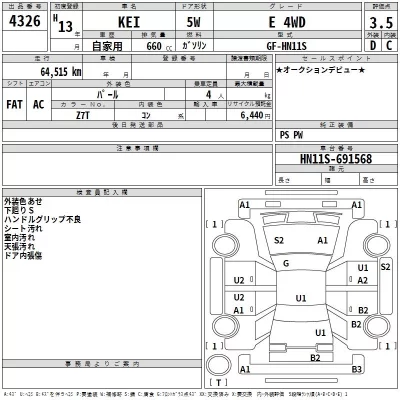 Suzuki KEI  с аукциона в Японии