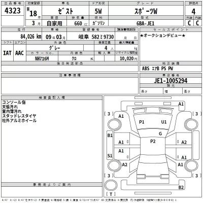 Honda ZEST  с аукциона в Японии
