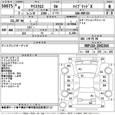 Toyota YARIS CROSS  с аукциона в Японии
