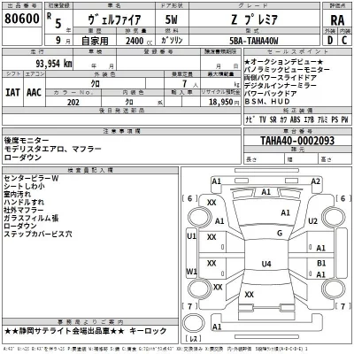 Toyota VELLFIRE  с аукциона в Японии