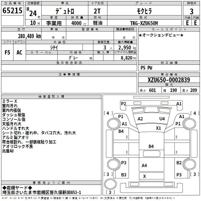 Hino DUTRO  с аукциона в Японии