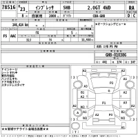 Subaru IMPREZA лот № 78516 оценка RA  с аукциона в Японии 2