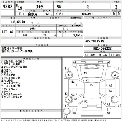 Subaru STELLA  с аукциона в Японии