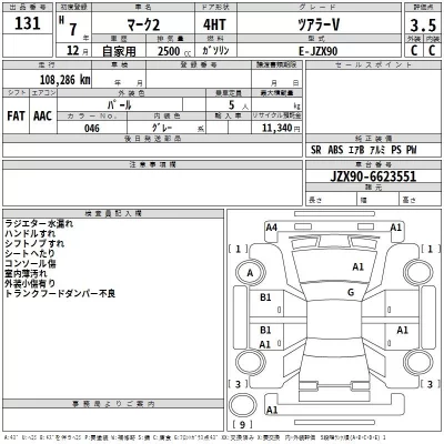 Toyota MARK II  с аукциона в Японии