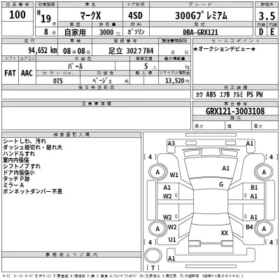 Toyota MARK X  с аукциона в Японии