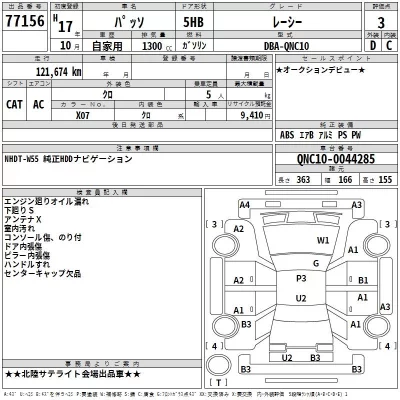 Toyota PASSO  с аукциона в Японии