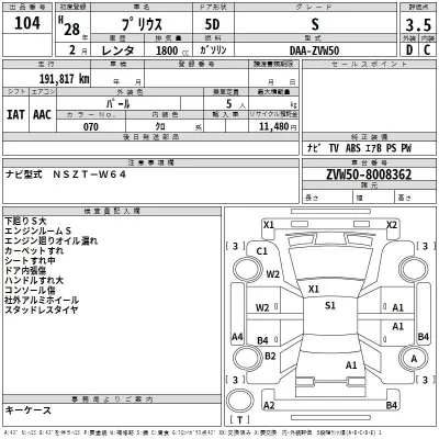 Toyota Prius  с аукциона в Японии