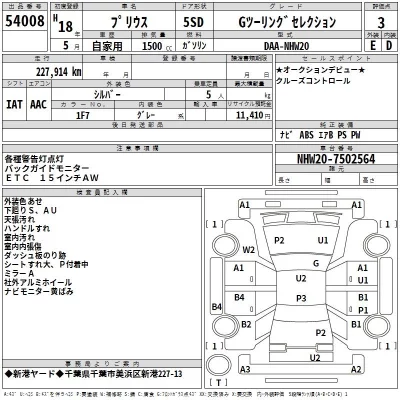 Toyota Prius  с аукциона в Японии