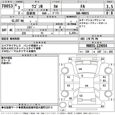 Suzuki WAGON R  с аукциона в Японии