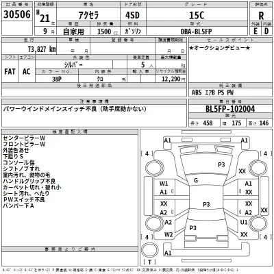 Mazda AXELA  с аукциона в Японии