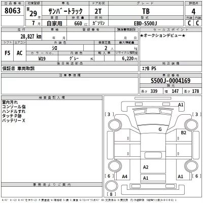 Subaru SAMBAR  с аукциона в Японии