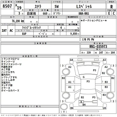 Subaru STELLA  с аукциона в Японии