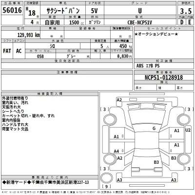 Toyota SUCCEED  с аукциона в Японии