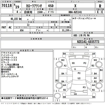 Toyota COROLLA AXIO  с аукциона в Японии