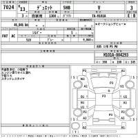 Toyota DUET лот № 7024 оценка 3  с аукциона в Японии 2