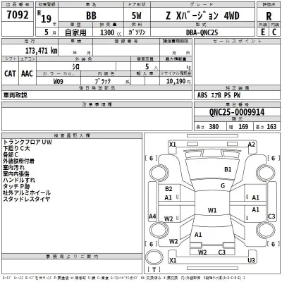 Toyota BB  с аукциона в Японии