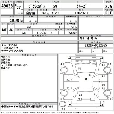 Toyota PIXIS VAN  с аукциона в Японии