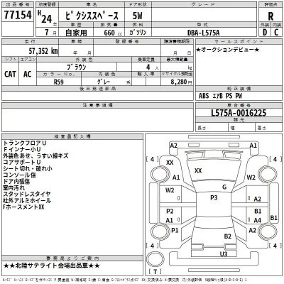 Toyota PIXIS SPACE  с аукциона в Японии