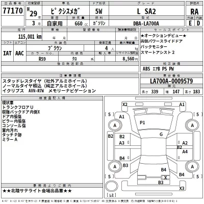 Toyota PIXIS MEGA  с аукциона в Японии