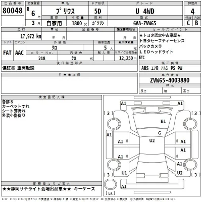 Toyota Prius  с аукциона в Японии