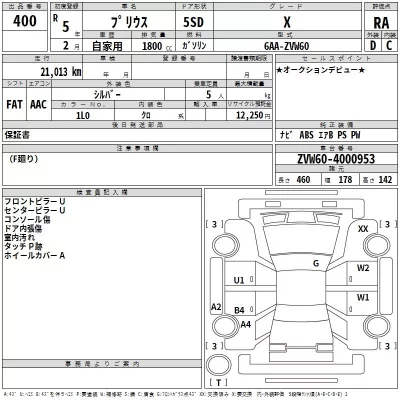 Toyota Prius  с аукциона в Японии