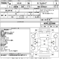 Toyota SIENTA лот № 79006 оценка 3  с аукциона в Японии 2