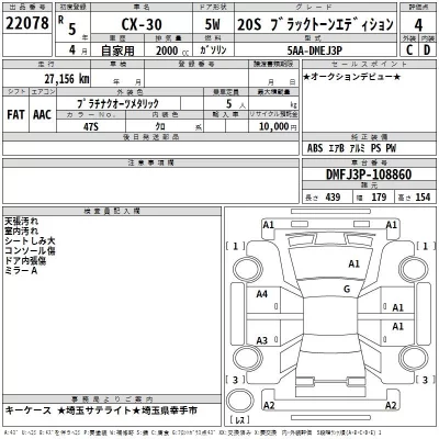 Mazda CX-30  с аукциона в Японии