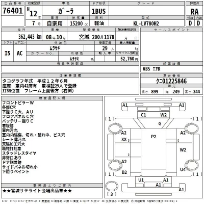 Isuzu GALA  с аукциона в Японии