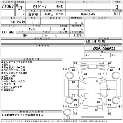 Daihatsu MIRA  с аукциона в Японии
