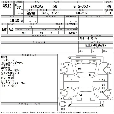 Mitsubishi EK CUSTOM  с аукциона в Японии