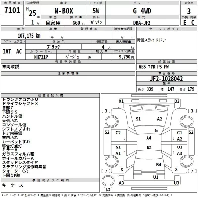 Honda N BOX  с аукциона в Японии