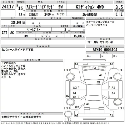Toyota ALPHARD  с аукциона в Японии