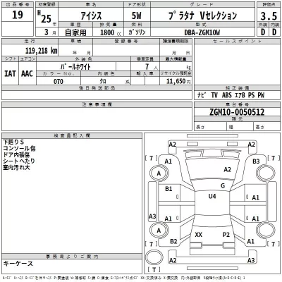 Toyota ISIS  с аукциона в Японии