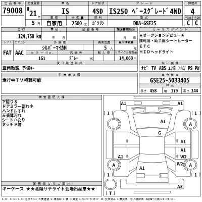 Lexus IS  с аукциона в Японии