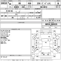 Lexus HS лот № 10010 оценка R  с аукциона в Японии 2