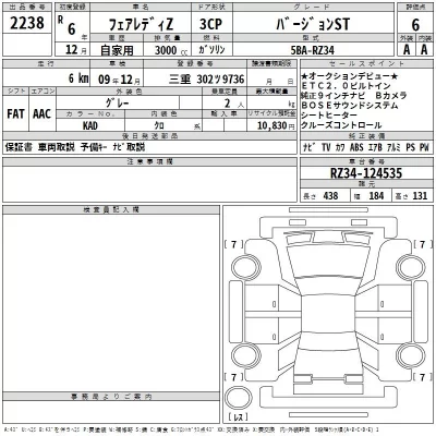Nissan FAIRLADYZ  с аукциона в Японии