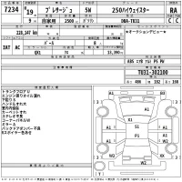 Nissan PRESAGE лот № 7234 оценка RA  с аукциона в Японии 2
