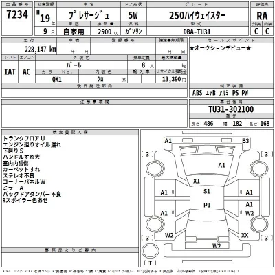 Nissan PRESAGE  с аукциона в Японии