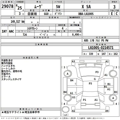 Daihatsu MOVE  с аукциона в Японии