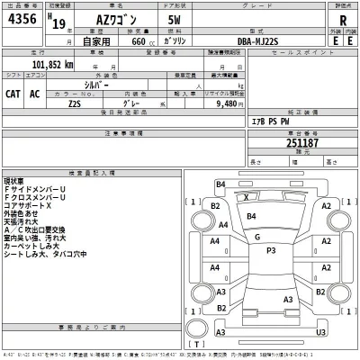 Mazda AZ WAGON  с аукциона в Японии