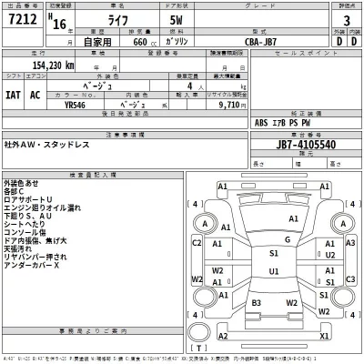 Honda LIFE  с аукциона в Японии