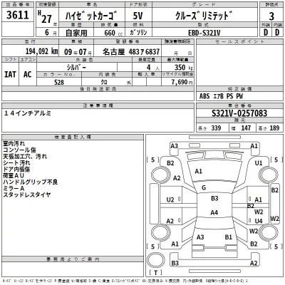 Daihatsu HIJET VAN  с аукциона в Японии