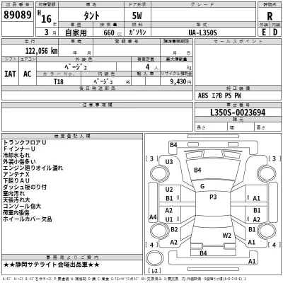 Daihatsu TANTO  с аукциона в Японии