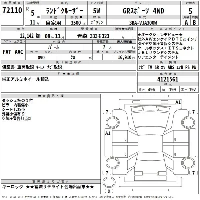 Toyota LAND CRUISER  с аукциона в Японии