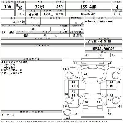 Mazda AXELA  с аукциона в Японии