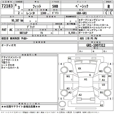 Honda FIT  с аукциона в Японии