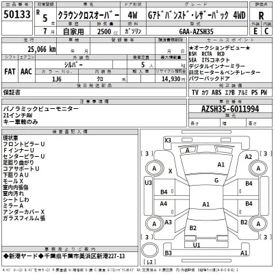 Toyota CROWN CROSSOVER  с аукциона в Японии